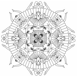 Mandala à télécharger-Ronde de ballerines